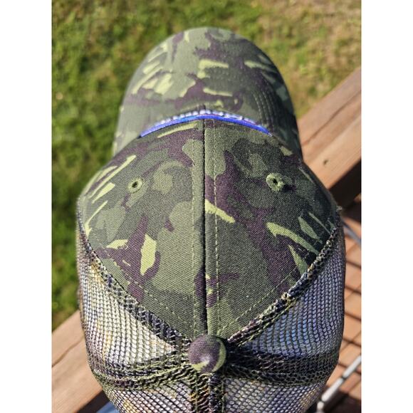 Patagonia Camo Trucker Hat Green SnapBack Men’s Cap Mesh - Picture 5 of 7